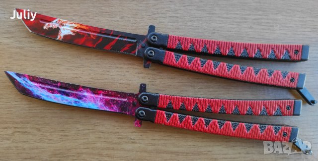 Сгъваем нож пеперуда - 2 цвята, снимка 10 - Ножове - 39189886