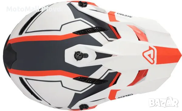 КАСКА Acerbis PROFILE 5 WHITE/ORANGE, снимка 4 - Аксесоари и консумативи - 49127806