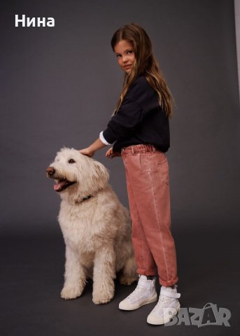 Дънки Mango в розов