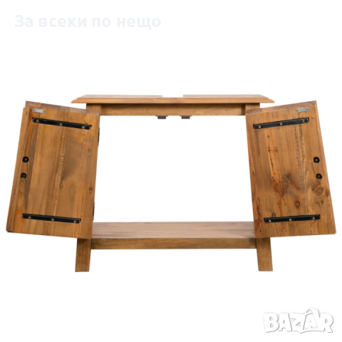 Комплект мебели за баня, рециклирана борова дървесина масив, снимка 6 - Други - 44584137