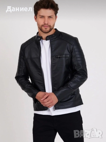 Мъжко кожено яке, снимка 3 - Якета - 52246540