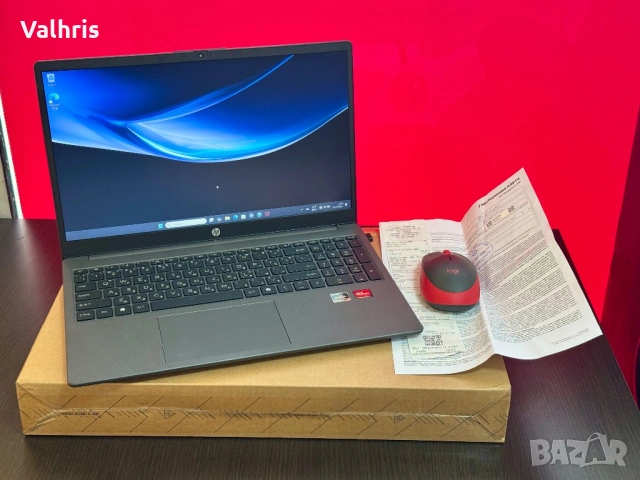 Гаранция! HP 15.6" инча / AMD RYZEN 5 5625U / RAM 16GB / SSD 512GB