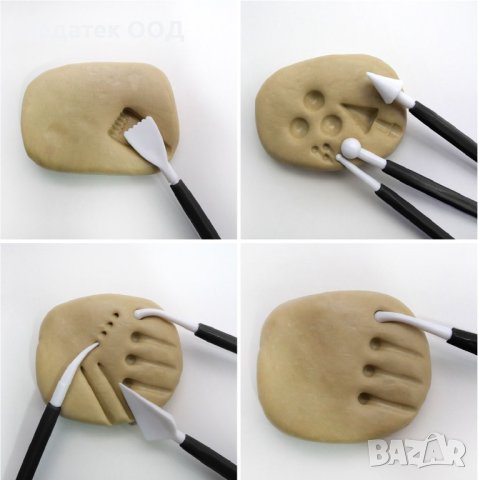 Инструменти за глина и пластилин, 8 бр, снимка 3 - Пластелини, моделини и пясъци - 42246995