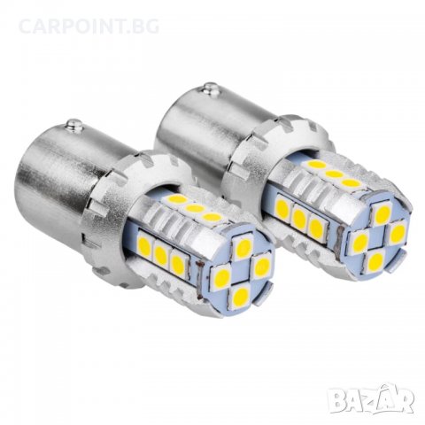 КРУШКИ ДИОДНИ LED CANBUS 3030 16SMD 1156 BA15S P21W R10W R5W БЯЛ 12V 24V 2БР 02796 1КТ., снимка 3 - Аксесоари и консумативи - 39025230