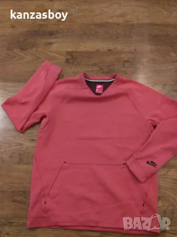 Nike Tech Fleece Crew Max Orange Heather - страхотна мъжка блуза S, снимка 6 - Спортни дрехи, екипи - 47973153