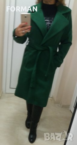 Дълго зелено палто, снимка 1