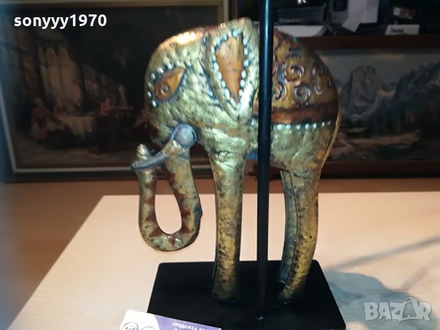 метален слон-лампа-50см-внос франция, снимка 12 - Колекции - 29563049