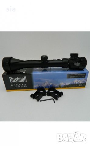 Оптичен прицел Bushnell 3-9х40 с монтажни скоби, черен, снимка 1 - Оборудване и аксесоари за оръжия - 30136862