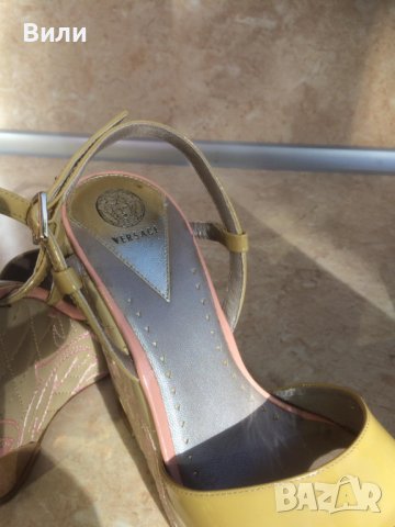 Луксозни, бутикови, оригинални дамски обувки  VERSACE  №36, снимка 7 - Дамски елегантни обувки - 26288550