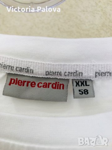 Бяла тениска PIERRE CARDIN,XXL, снимка 3 - Тениски - 29439483