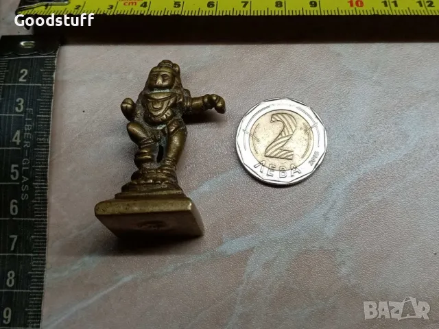 Фигура, бронз, Танцуващ Кришна, миниатюра,

, снимка 6 - Статуетки - 48079430