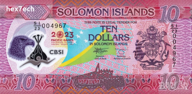 ❤️ ⭐ Соломонови Острови 2023 10 долара полимер UNC нова ⭐ ❤️, снимка 2 - Нумизматика и бонистика - 54113192