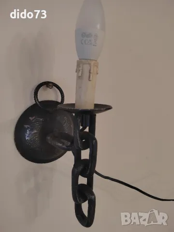 Стенна метална лампа., снимка 4 - Декорация за дома - 47407571