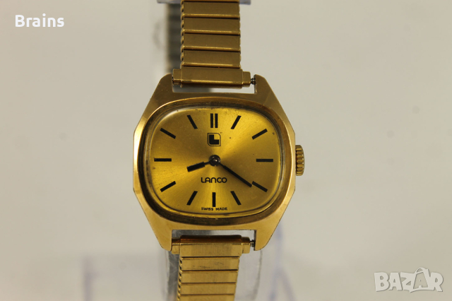 1960's Швейцарски Дамски Позлатен Часовник LANCO, снимка 4 - Антикварни и старинни предмети - 44766322