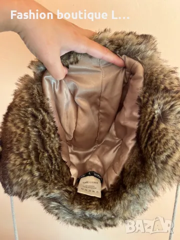 Зимна пухена шапка с ушанки и помпони 🤎, снимка 5 - Шапки - 47929939