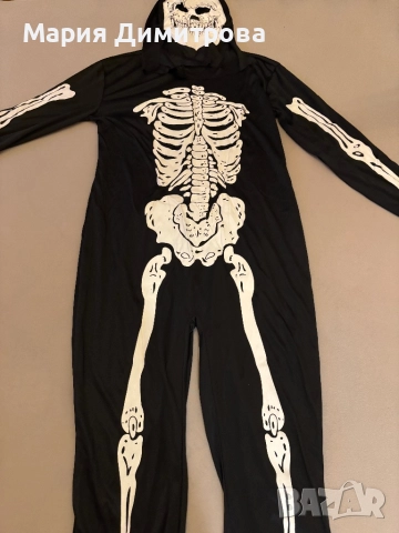Костюм на скелет за Хелоуин, снимка 3 - Костюми - 51947237