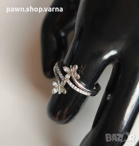 Нов сребърен пръстен 925 с фианити – размер 18 мм, снимка 4 - Пръстени - 51408882