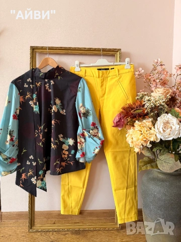 Дамски стилен панталон и риза VERO MODA, снимка 8 - Панталони - 53889568