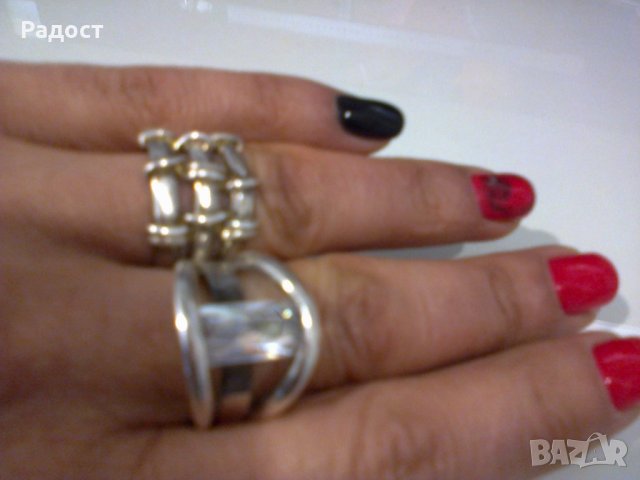 сребърни пръстени,2 броя, снимка 2 - Пръстени - 31286913