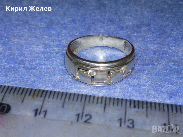 СКЪПОЦЕНЕН АЖУРЕН СРЕБЪРЕН ПРЪСТЕН СРЕБРО 925 с БЯЛА ПОЗЛАТА и БРИЛЯНТНО ФАСЕТИРАНИ ЦИРКОНИ 41902, снимка 8 - Пръстени - 44707445