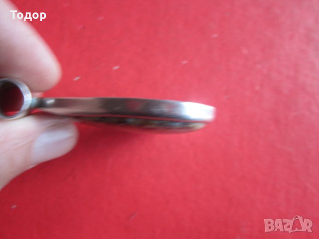 Сребърен медальон висулка колие с камък , снимка 3 - Колиета, медальони, синджири - 35103256