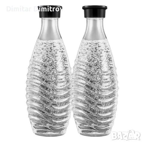 Нови SodaStream Crystal стъклени гарафи 0,7 л, 2 бр., за машини Crystal и Penguin