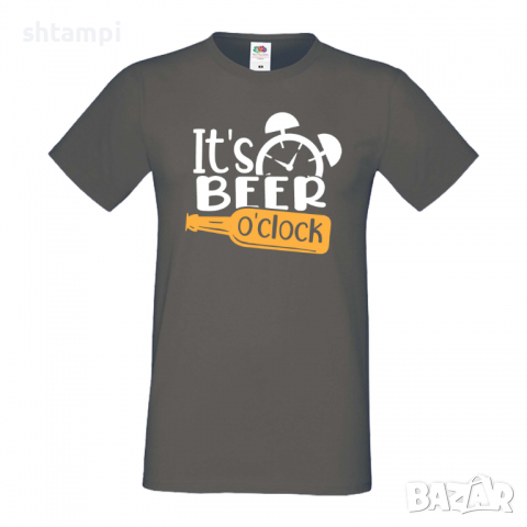 Мъжка тениска It's Beer O'clock,Бира,Бирфест,Beerfest,Подарък,Изненада,Рожден Ден, снимка 1 - Тениски - 36378286