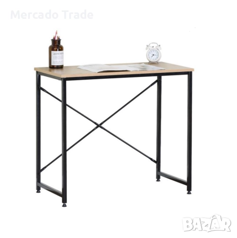 Ученическо бюро Mercado Trade, Метално, Дървен плот, Кафяв