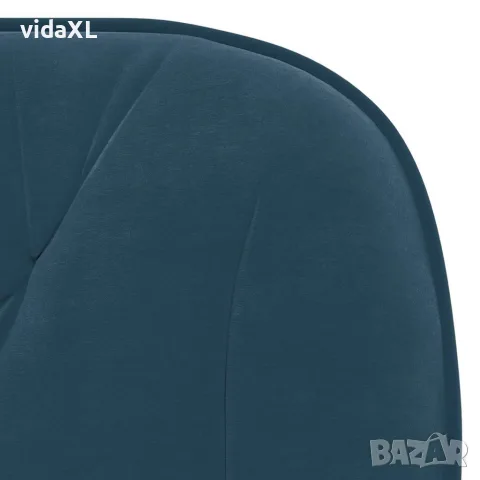 vidaXL Трапезни столове, 2 бр, сини, кадифе, снимка 7 - Столове - 56147129