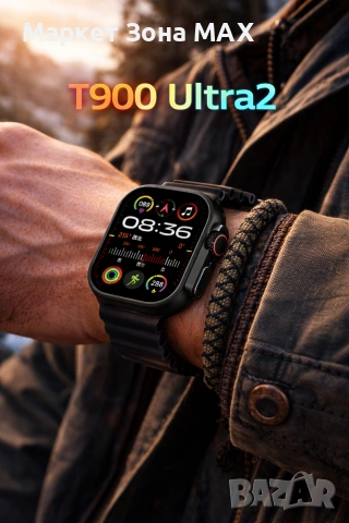 Уникален Смарт часовник, T900 Ultra 2.0