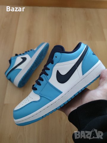Nike Air Jordan 1 Low UNC Blue Нови Оригинални Обувки Маратонки Размер 42 Номер Кецове Снукърси Сини, снимка 1 - Маратонки - 39339513