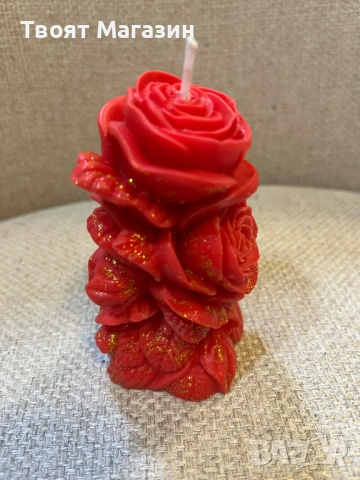 Подарък за 8-ми март: Кутия със соева свещ Рози и магнит "Ръчна изработка", снимка 15 - Подаръци за жени - 53121670