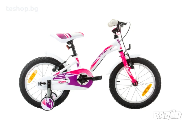 Детски велосипед HARDTAIL с помощни колела ALICE 16 1 SP в два цвята