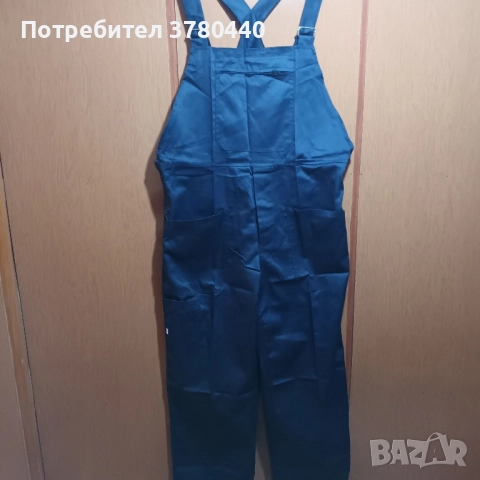 Нов мъжки италиански тъмносин гащеризон с 5 джоба