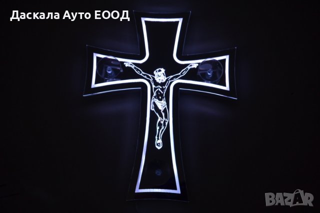 ЛЕД 3D LED кръст с Исус, 24 волта, снимка 3 - Аксесоари и консумативи - 40775160