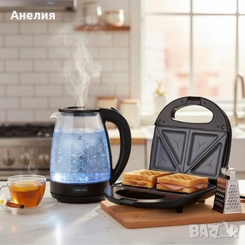 Комплект тостер Royal + електрическа кана Homestar, снимка 7 - Други - 52255258