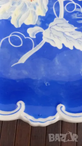 Старо синьо плато с цвете - Jlmenau, Германия, снимка 6 - Други ценни предмети - 49680228
