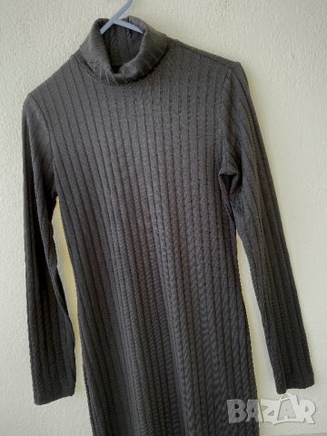 Дълга рокля от рипсена материя - С/М, снимка 2 - Рокли - 40079998