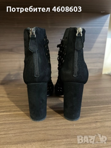 Велурени дамски обувки, снимка 3 - Дамски обувки на ток - 51978984