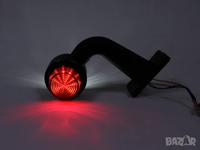LED габарит рогче 18 LED под 90 градуса 170 mm с опушена оптика, снимка 4 - Аксесоари и консумативи - 55868983