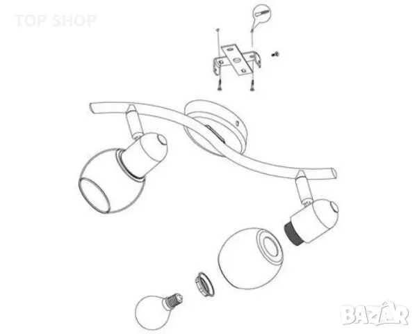 Уникален спот Sansa, E14, 1 max 40 W, снимка 5 - Крушки - 49294936