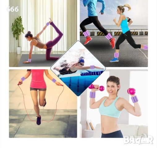 Комплект от 2 тежести за китка, снимка 6 - Спортна екипировка - 54157892