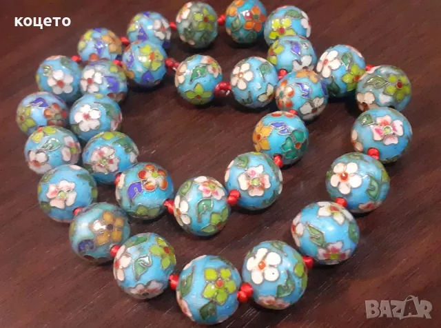 колие мъниста клоазон  емайл