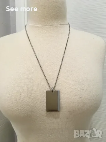 D&G Dolce & Gabbana Rhinestone Dog Tag колие унисекс, снимка 9 - Колиета, медальони, синджири - 56076259