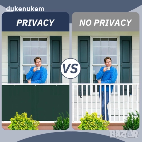 Защитна преграда за балкон 0.7 x 6 м, водоустойчиво, 95% UV защита, снимка 5 - Други стоки за дома - 52476606