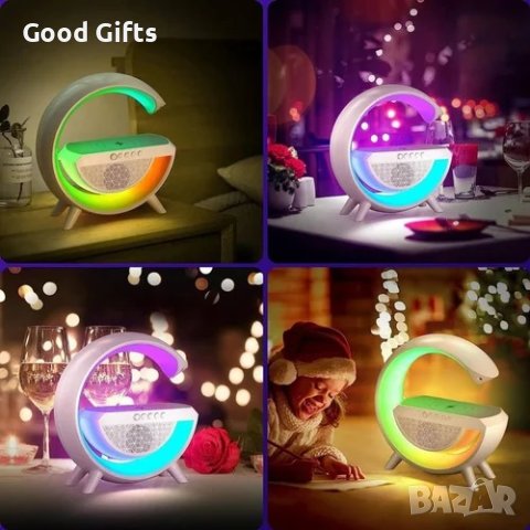 Смарт LED лампа - зарядно с високоговорител и радио