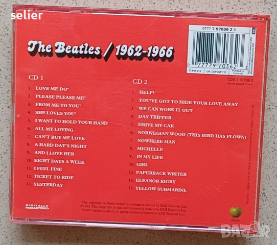The Beatles – 1962-1966 Оригинален двоен диск + книжка Издание 🇮🇹 ITALY  Състояние:VG+ Цена:15.34 , снимка 2 - CD дискове - 54258705