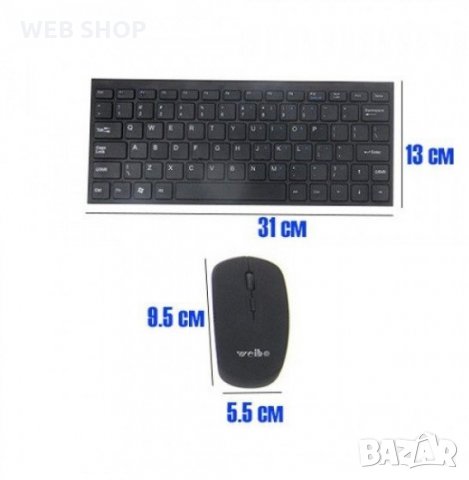 Безжична водоустойчива клавиатура и мишка 2.4Ghz Weibo WB-8068, снимка 2 - Клавиатури и мишки - 31451201