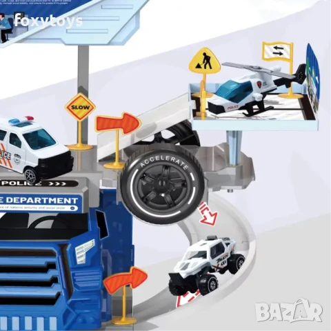 Полицейски камион - паркинг - 2 в 1, снимка 4 - Коли, камиони, мотори, писти - 51417320