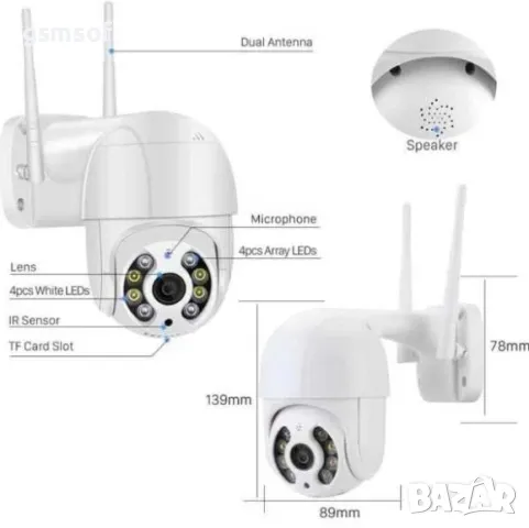 WiFi въртяща камера 4mpx, следене на обект, icsee xmeye, снимка 3 - IP камери - 47715620